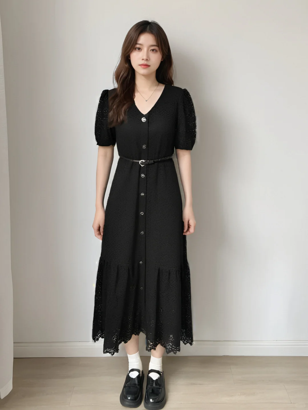 夏季新款👗蕾丝旗袍连衣裙