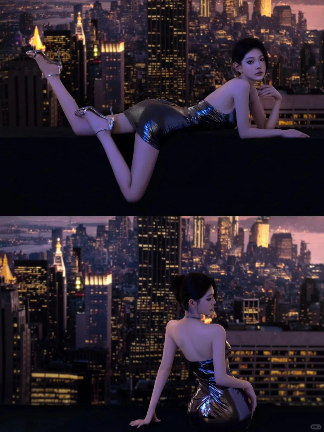 韩剧女主财阀千金即视感！🌆城市夜景绝了