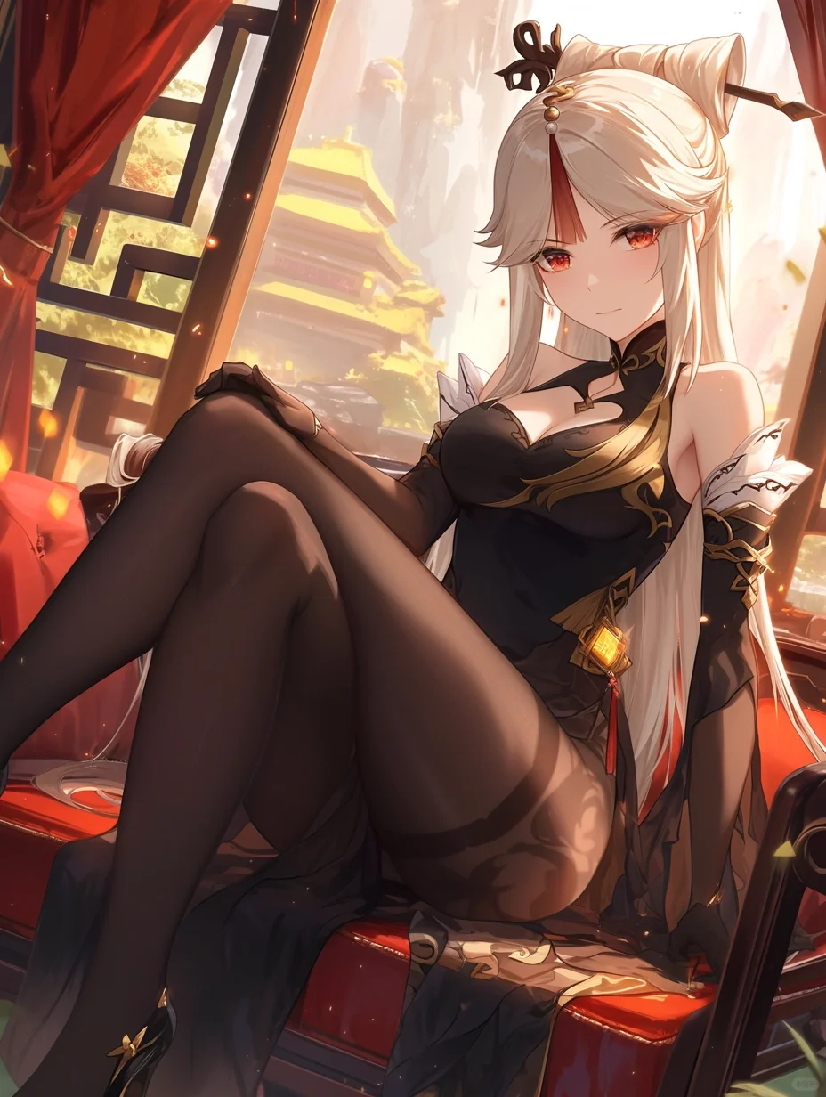原神插画·黑丝凝光姐姐