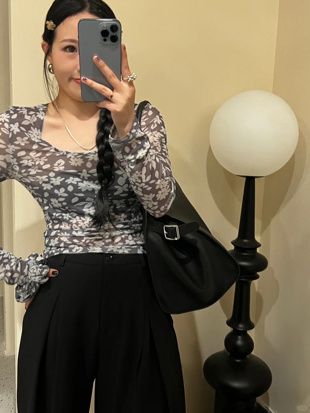 🖤🤍花花上衣上身绝了 休闲又有点小性感🥰
