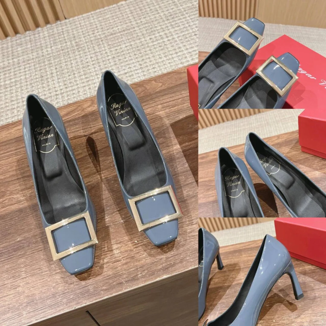 RV 女鞋方扣单鞋 通勤高跟鞋👠