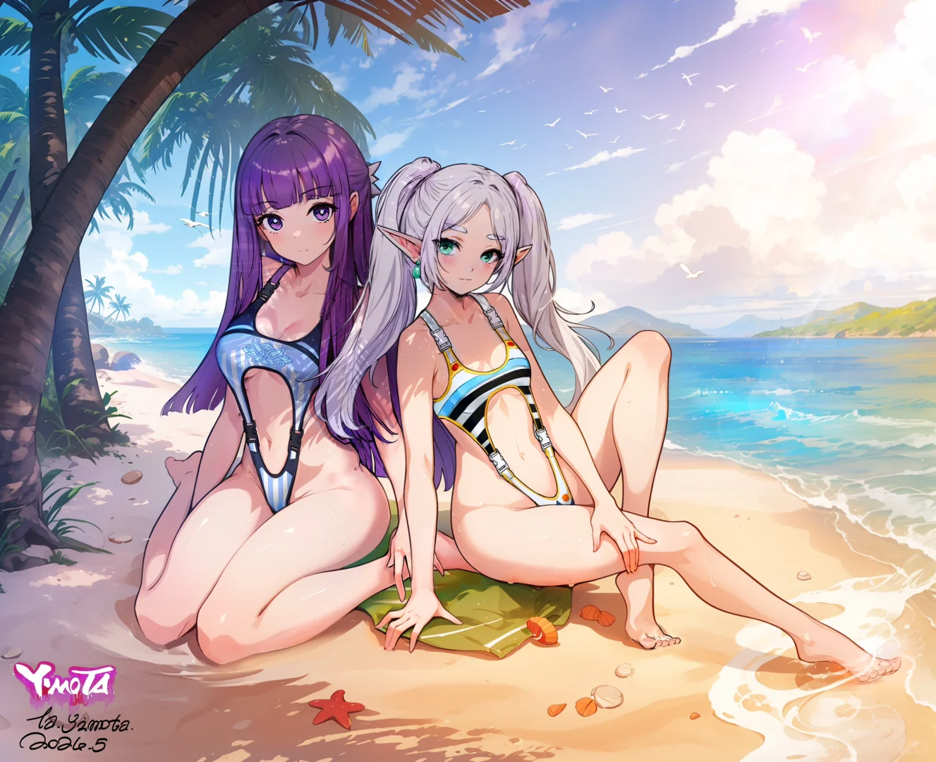 【夏日海滩】＃送葬的芙莉莲 同人泳装