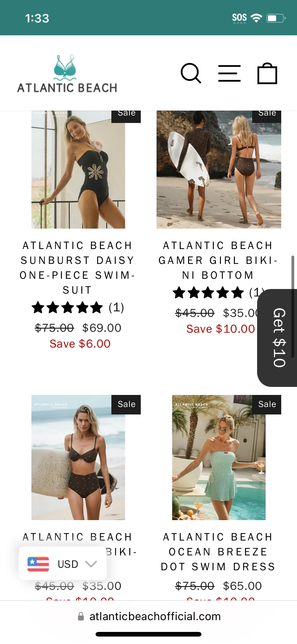 喜欢atlantic beach泳衣的海外小伙伴有福啦