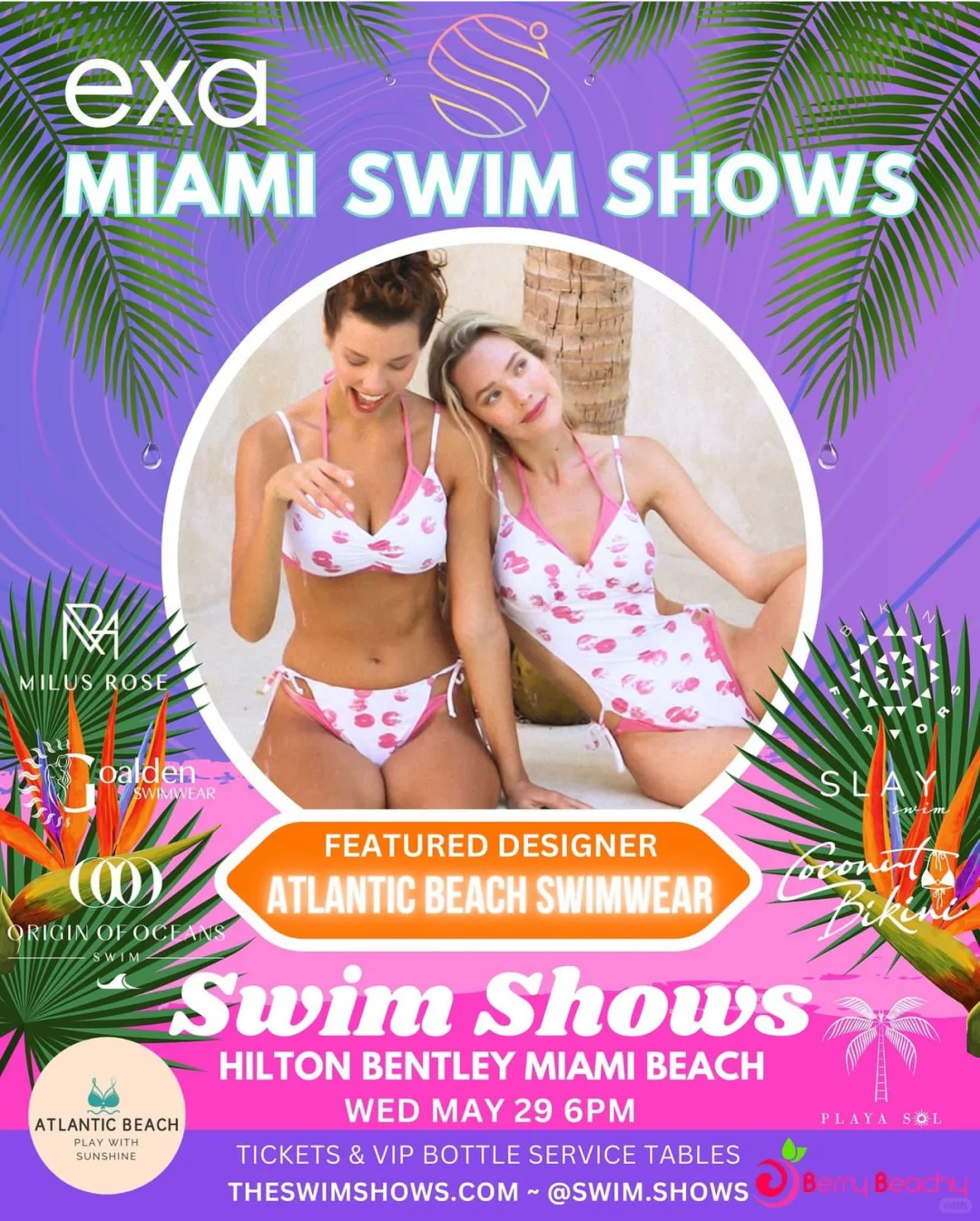 atlantic beach参加迈阿密泳衣秀啦