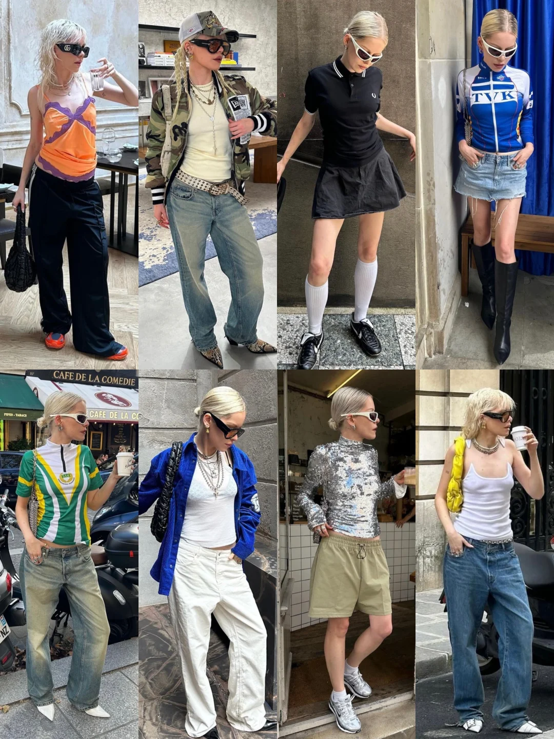 INS I夏日美式复古高街性感辣妹穿搭🦋