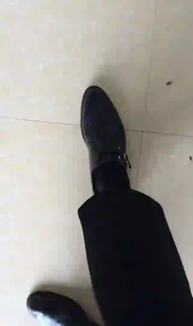 我的正装黑丝皮鞋