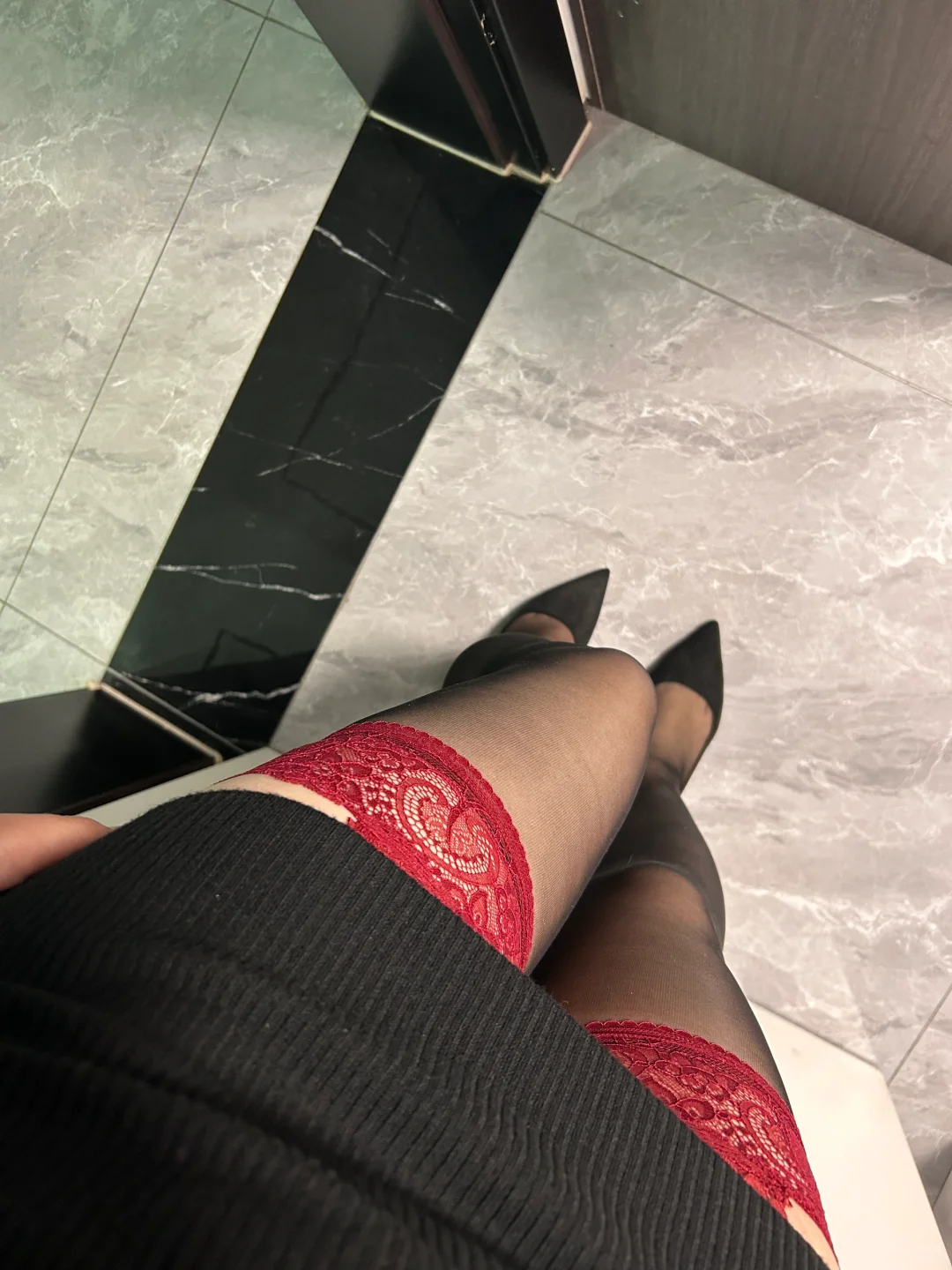 大腿围60cm能穿!黑边红丝💃🏻吊带袜yyds