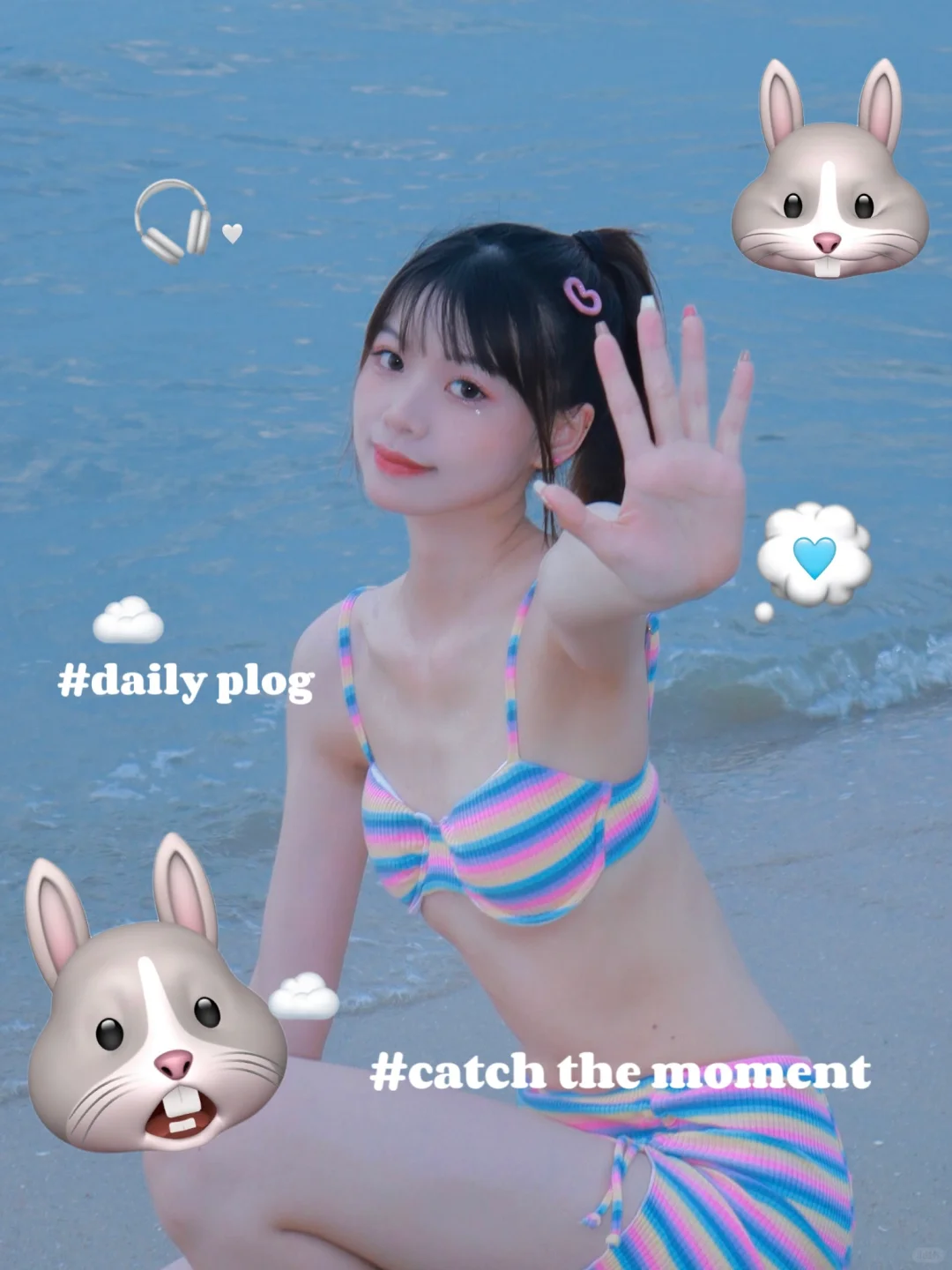 168 45kg _海边穿这套泳衣尊嘟超级好看的