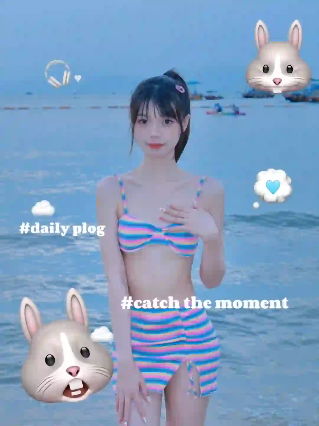 168 45kg _海边穿这套泳衣尊嘟超级好看的