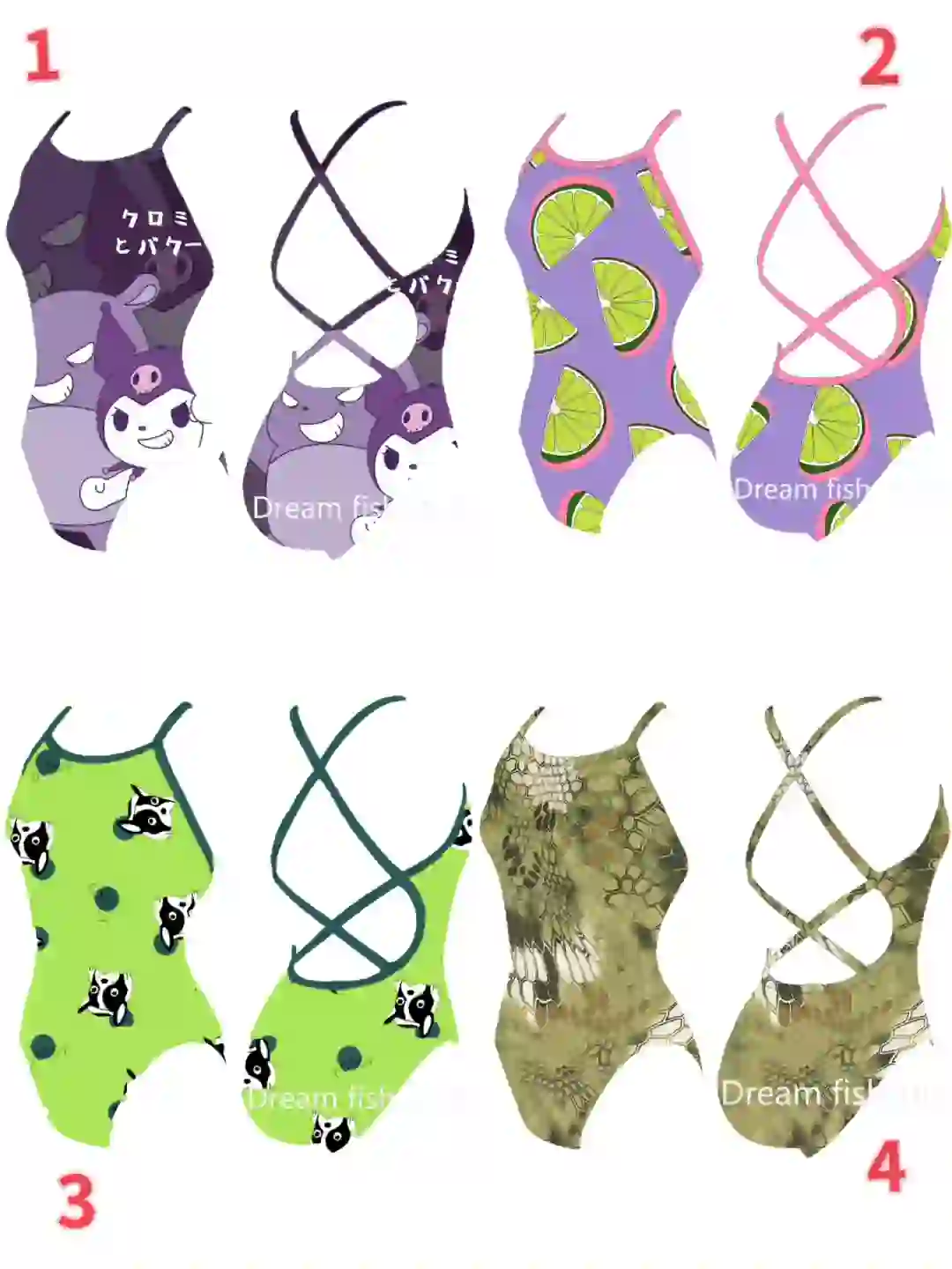 极限4选1竞速泳衣,真的都太好看了啊啊!!!