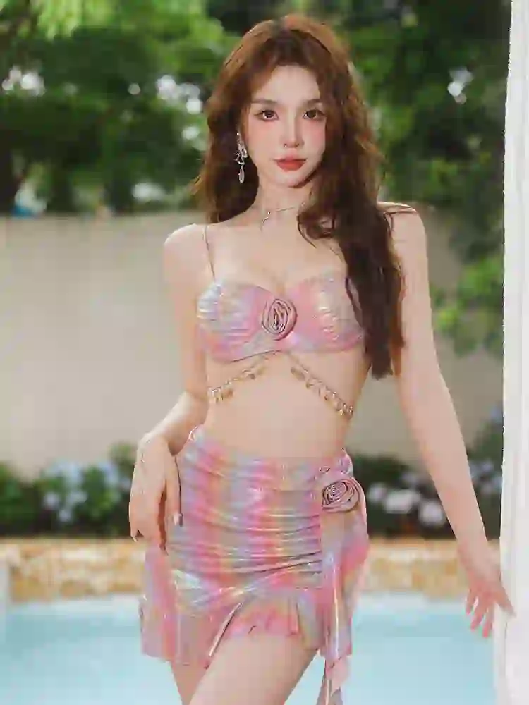 🌈2024新款彩虹片比基尼👙辣妹必备