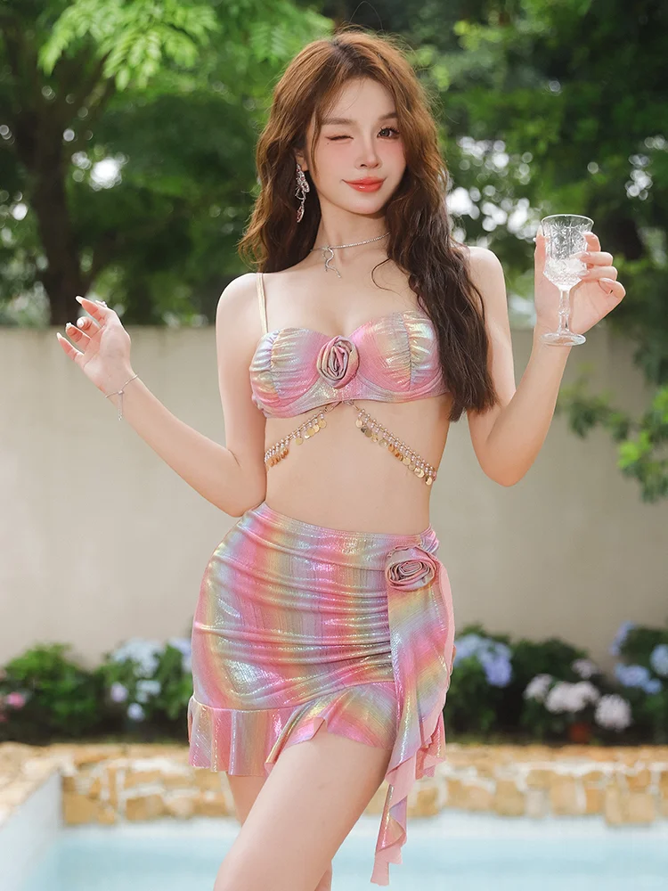 🌈2024新款彩虹片比基尼👙辣妹必备