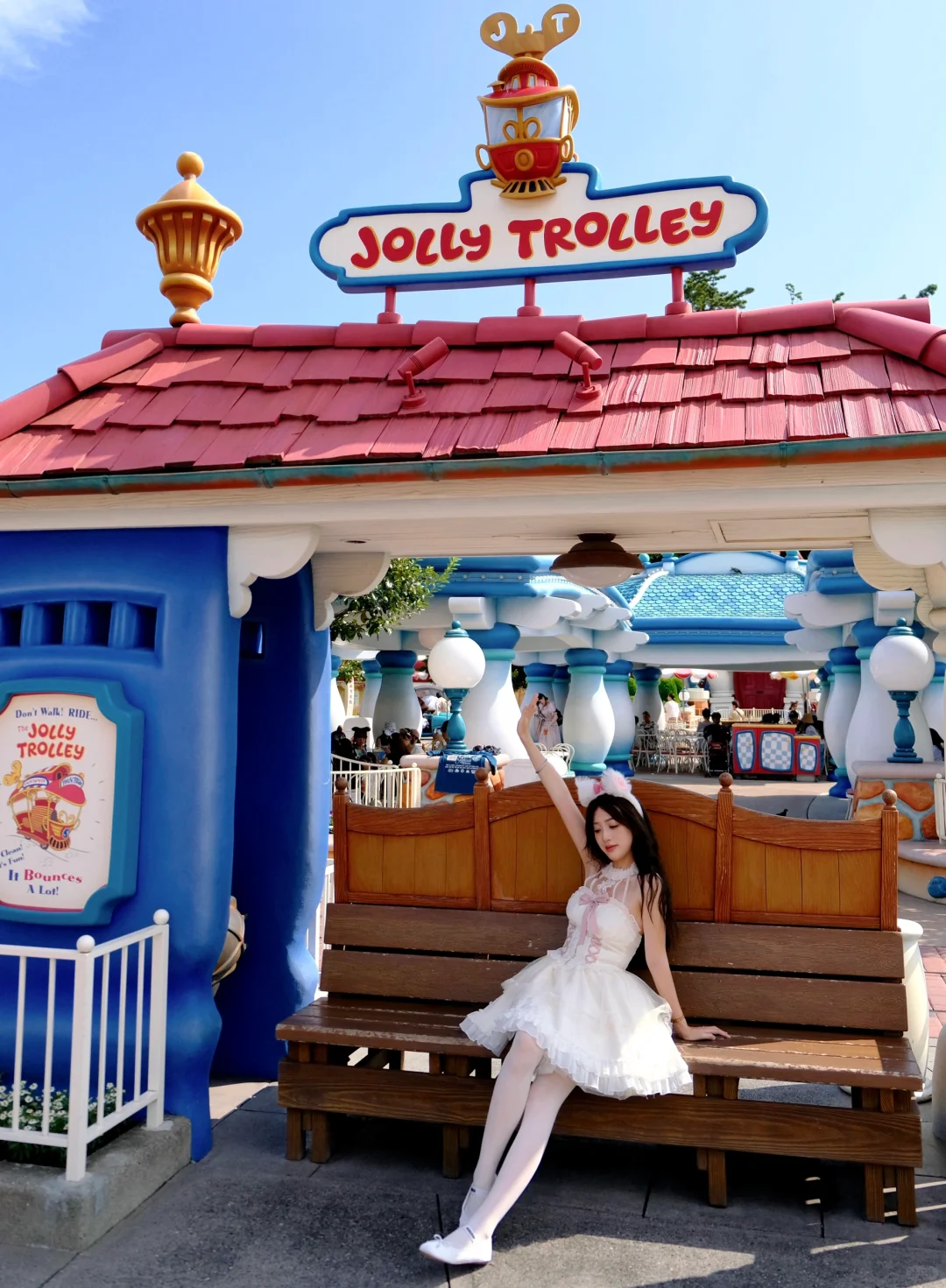 东京迪士尼穿搭!Lolita白丝穿搭分享~