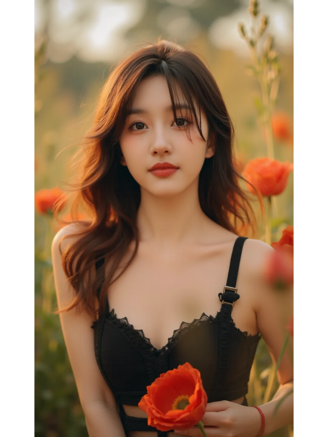🌼花海中拍照的美女，打开的正确方式？