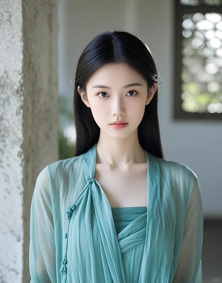 一袭青衣,清新脱俗