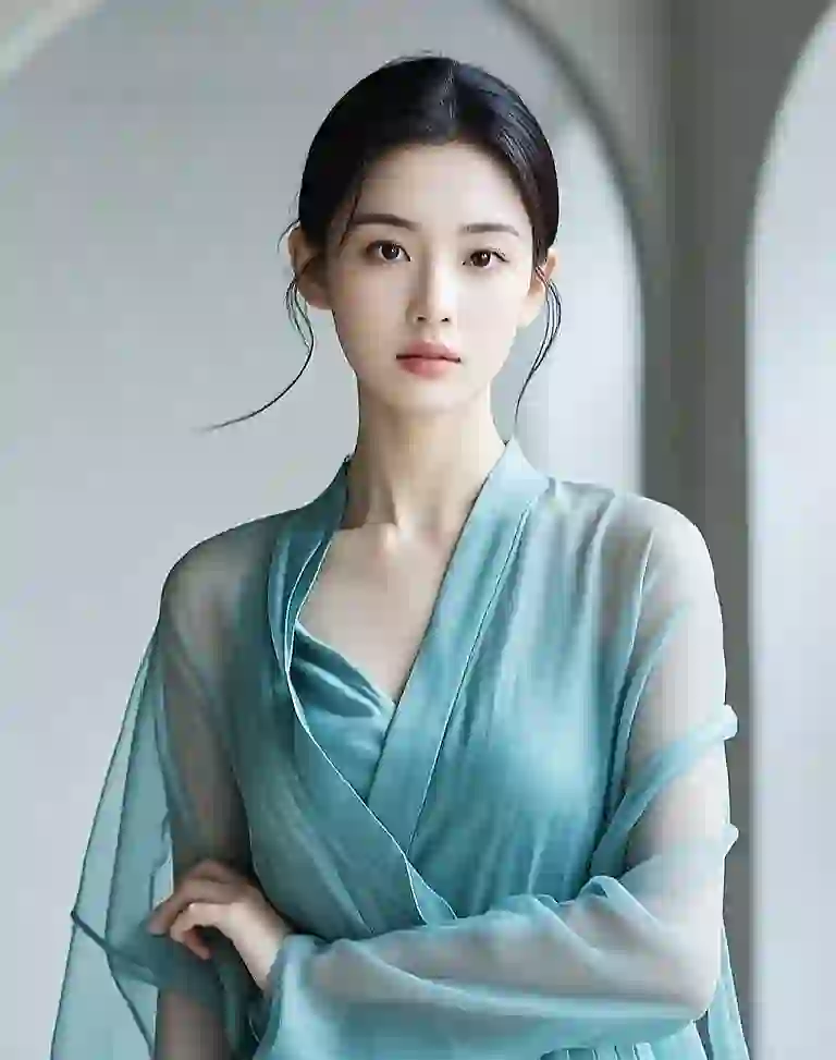 一袭青衣,清新脱俗