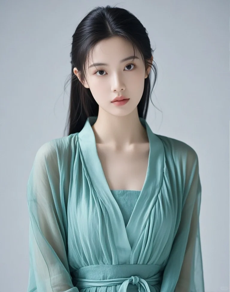 一袭青衣,清新脱俗