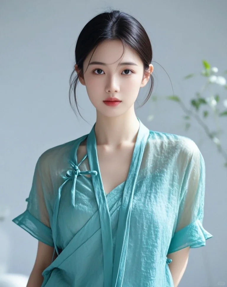 一袭青衣,清新脱俗