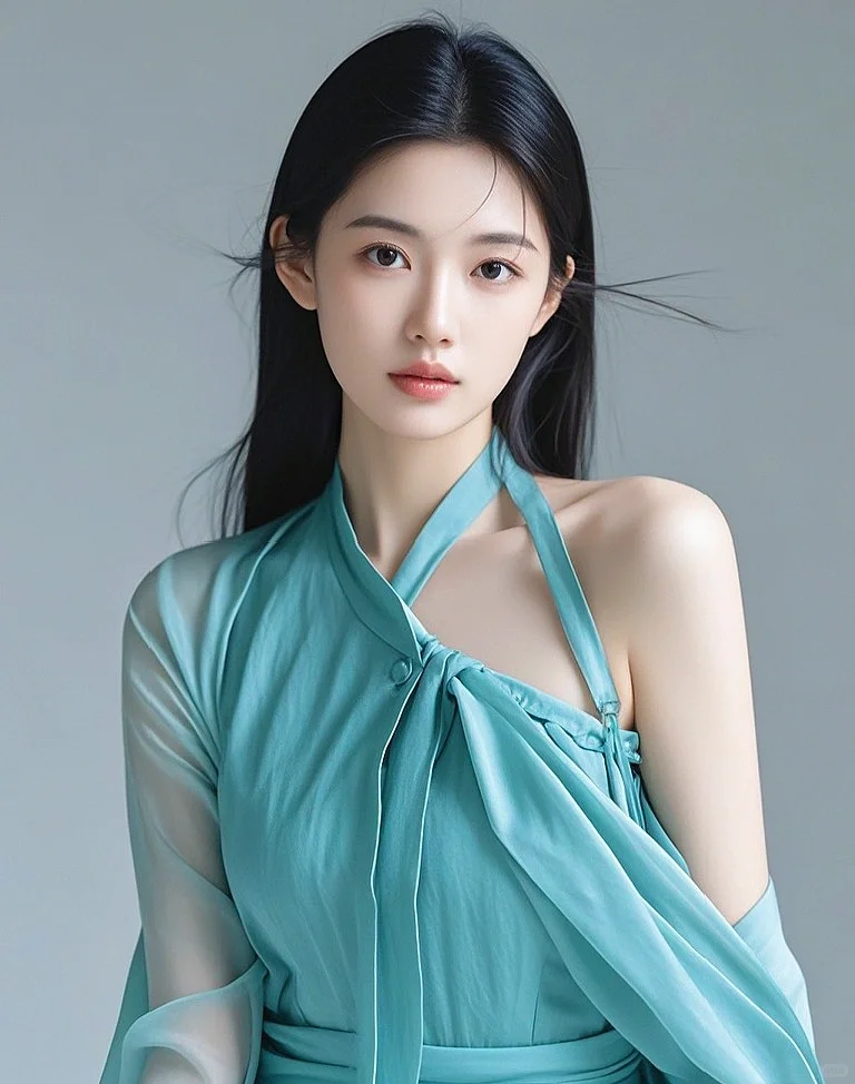 一袭青衣,清新脱俗