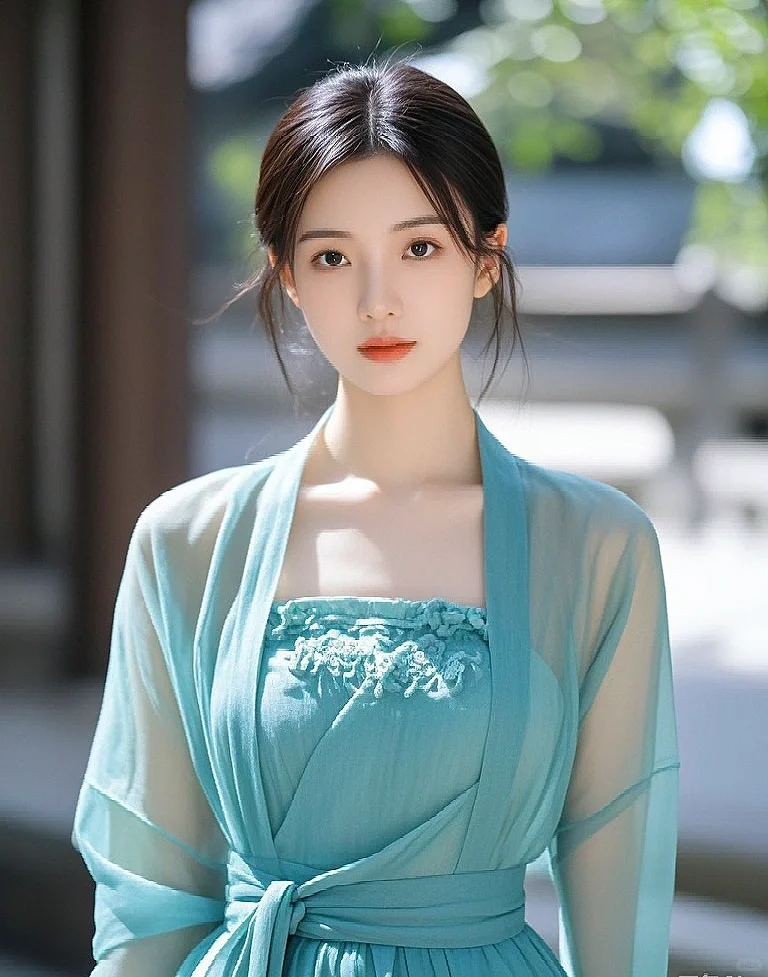 一袭青衣,清新脱俗