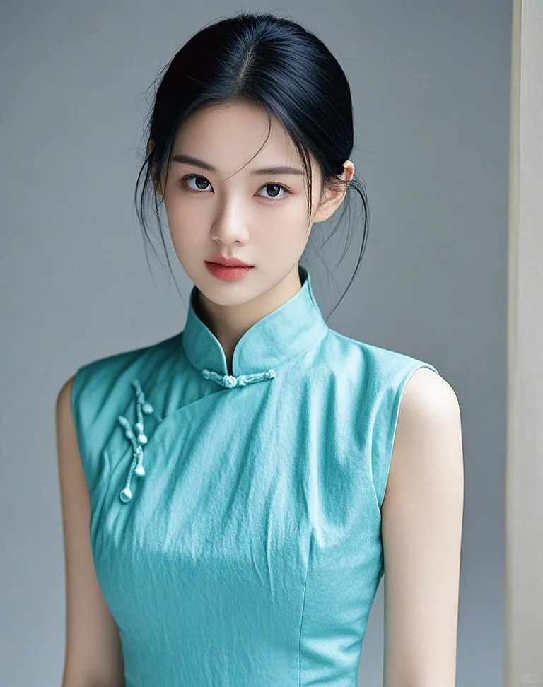 一袭青衣,清新脱俗