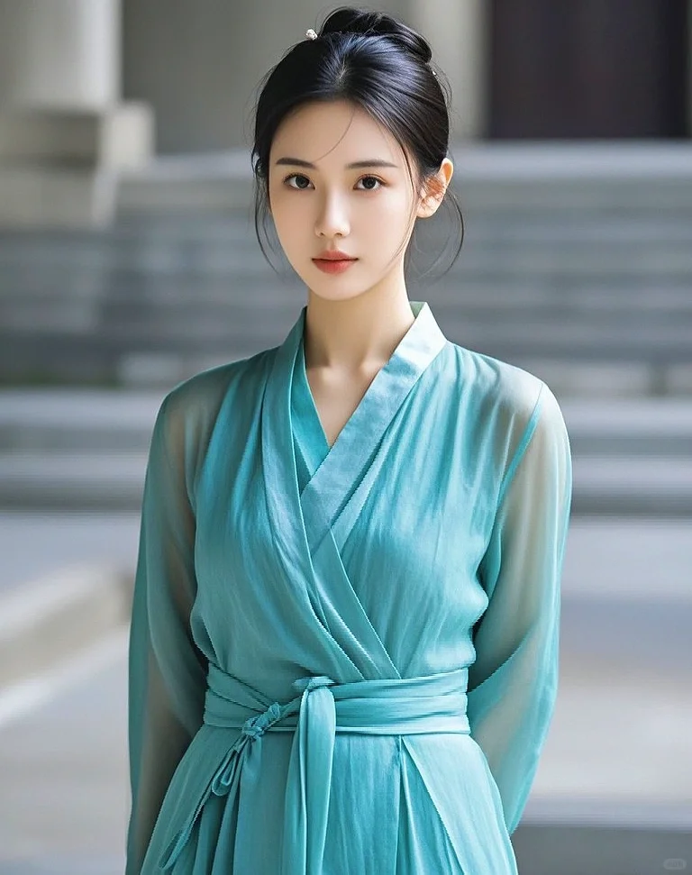 一袭青衣,清新脱俗