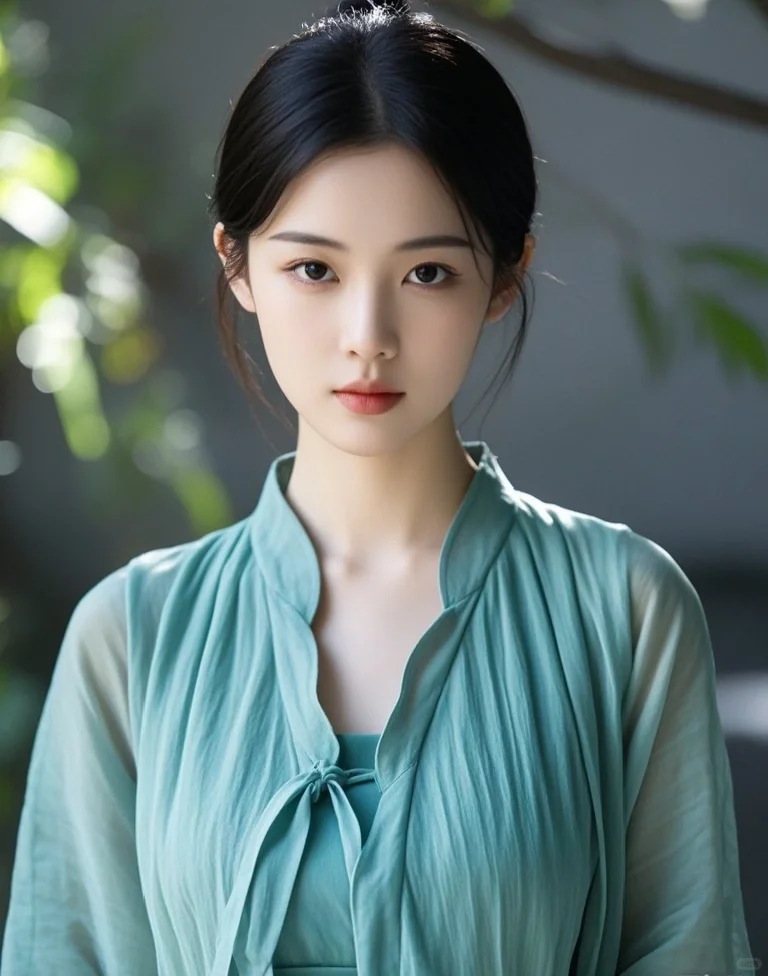 一袭青衣,清新脱俗