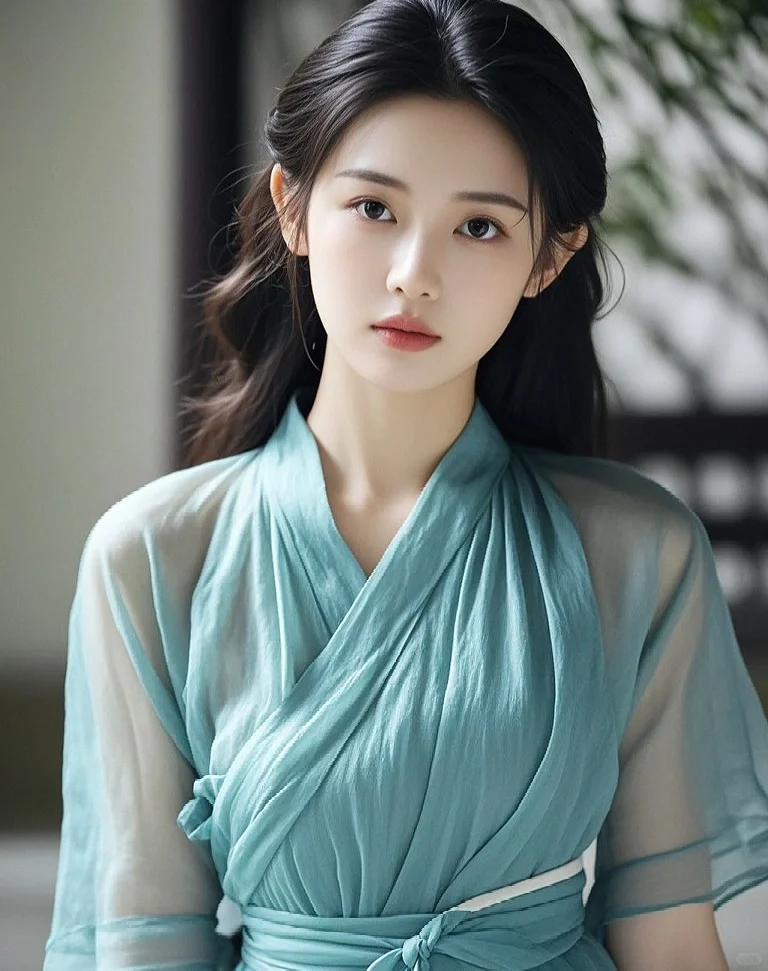 一袭青衣,清新脱俗