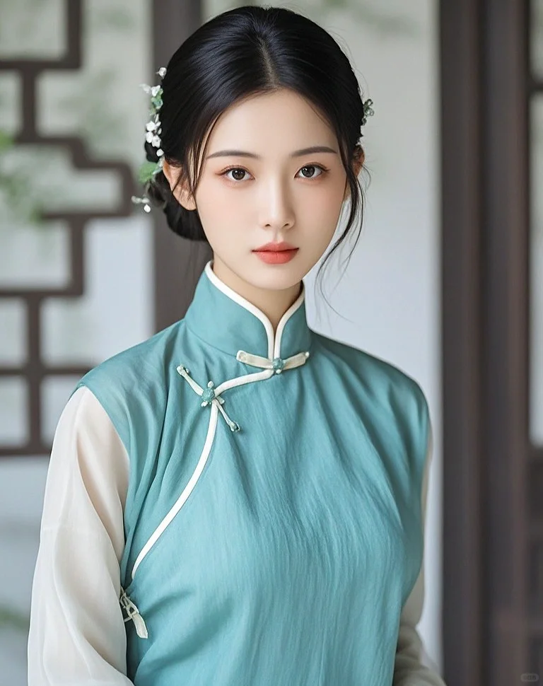 一袭青衣,清新脱俗