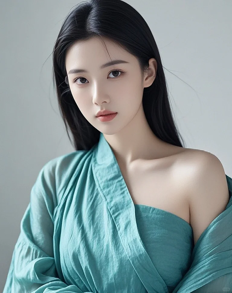 一袭青衣,清新脱俗