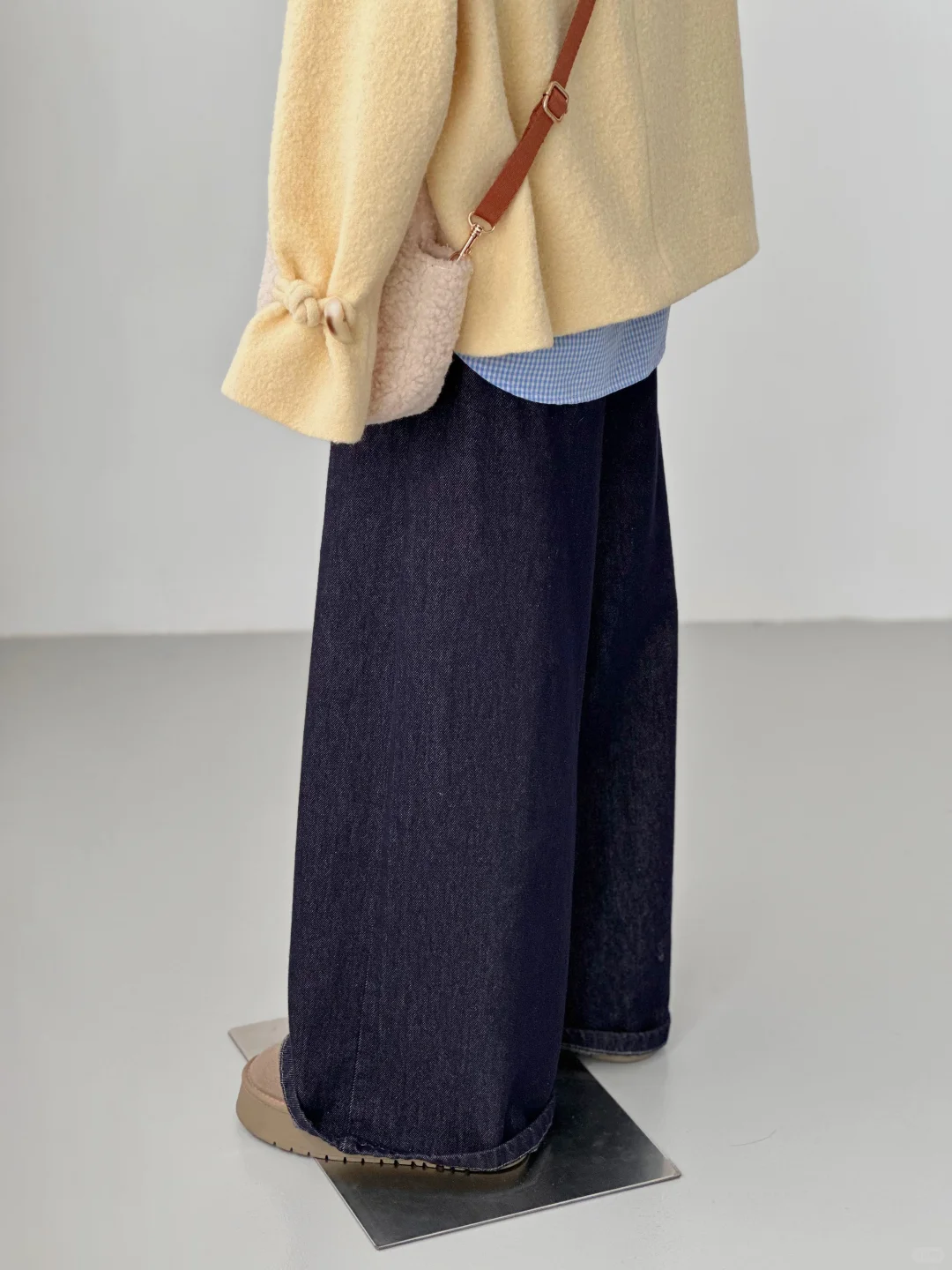 💛💛被这件奶黄色牛角扣大衣可爱到啦💛💛