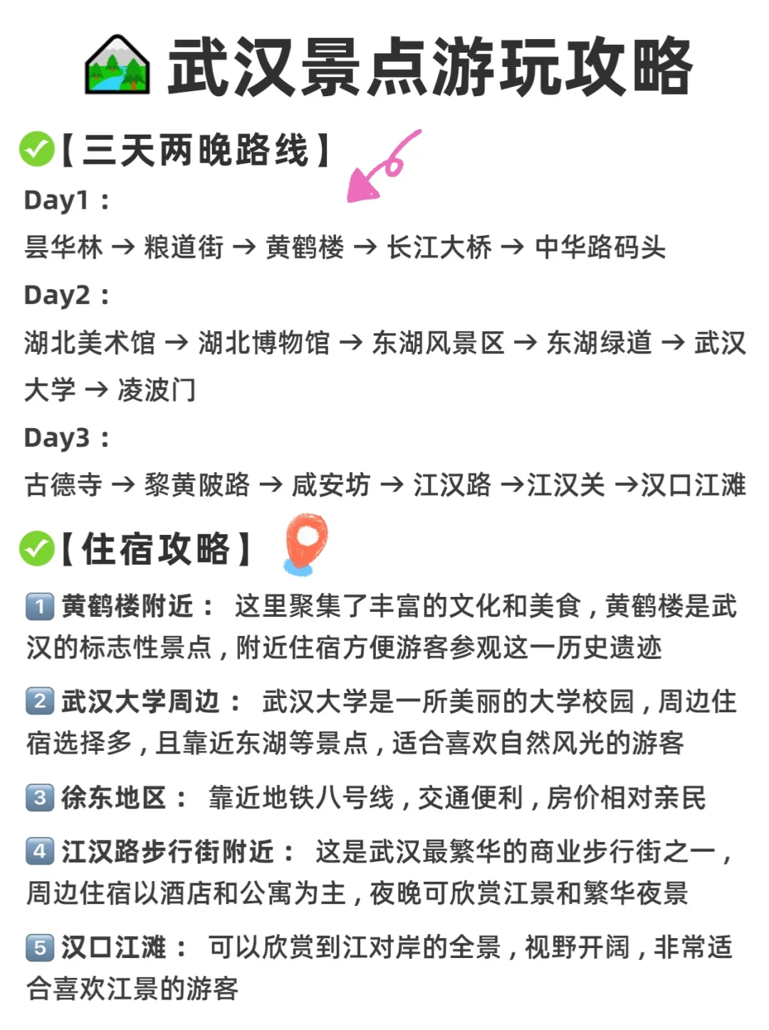 第一次来武汉必看‼️懒人版-3天2晚安排📝