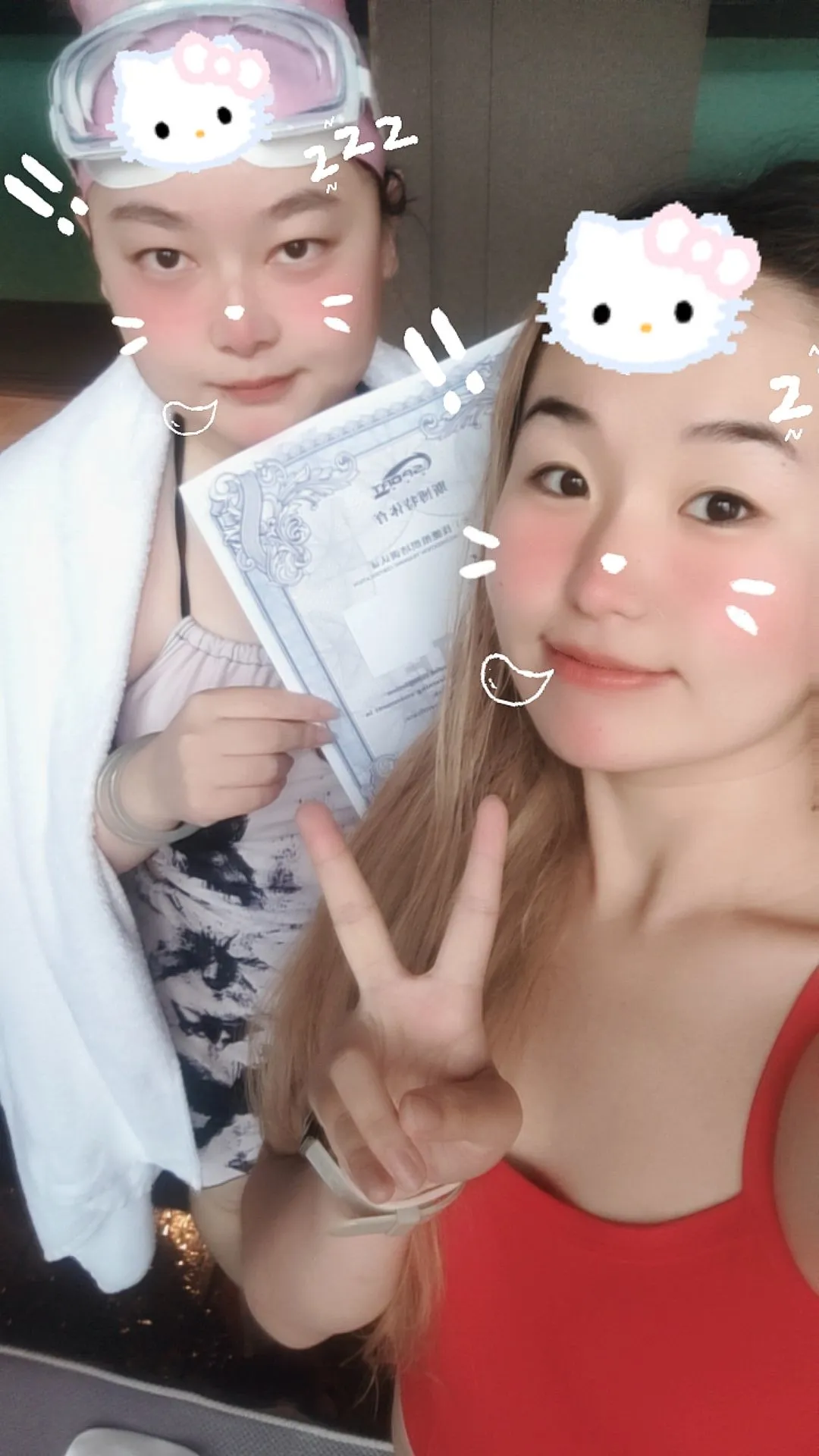 暑期干泳教的我认识了很多新美女朋友🏊