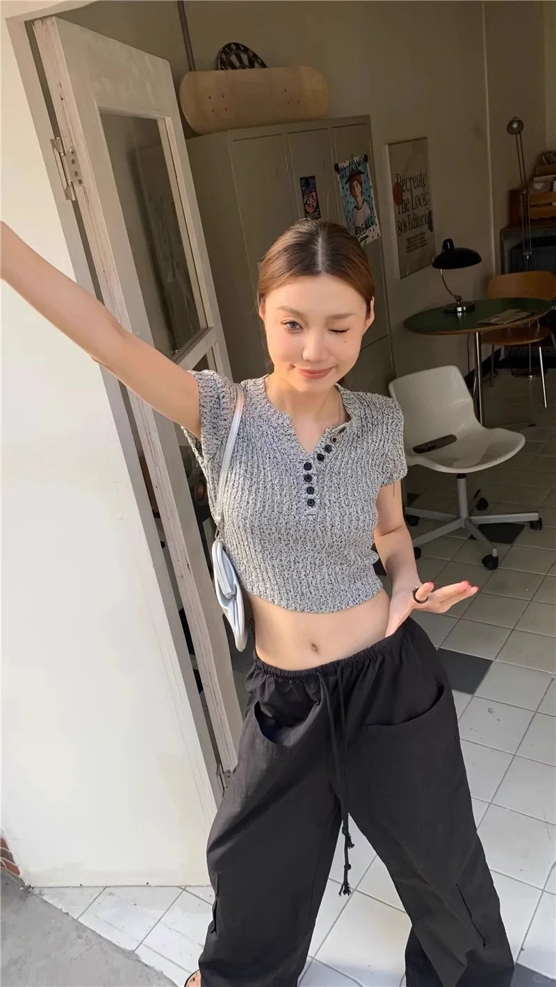 👚夏日必备！性感镂空短袖t恤💖