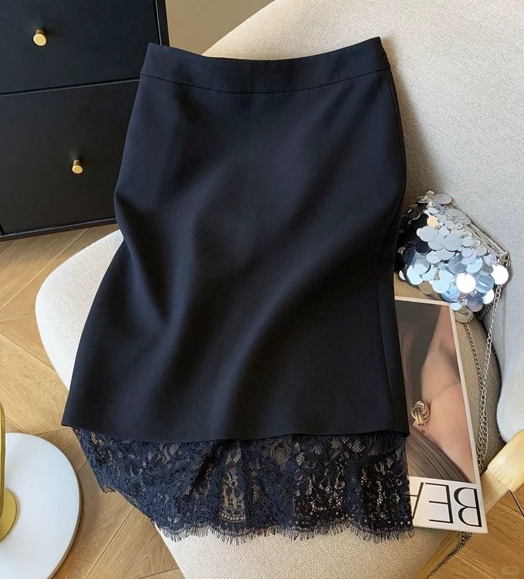 垂顺的蕾丝职业裙👗夏季性感担当