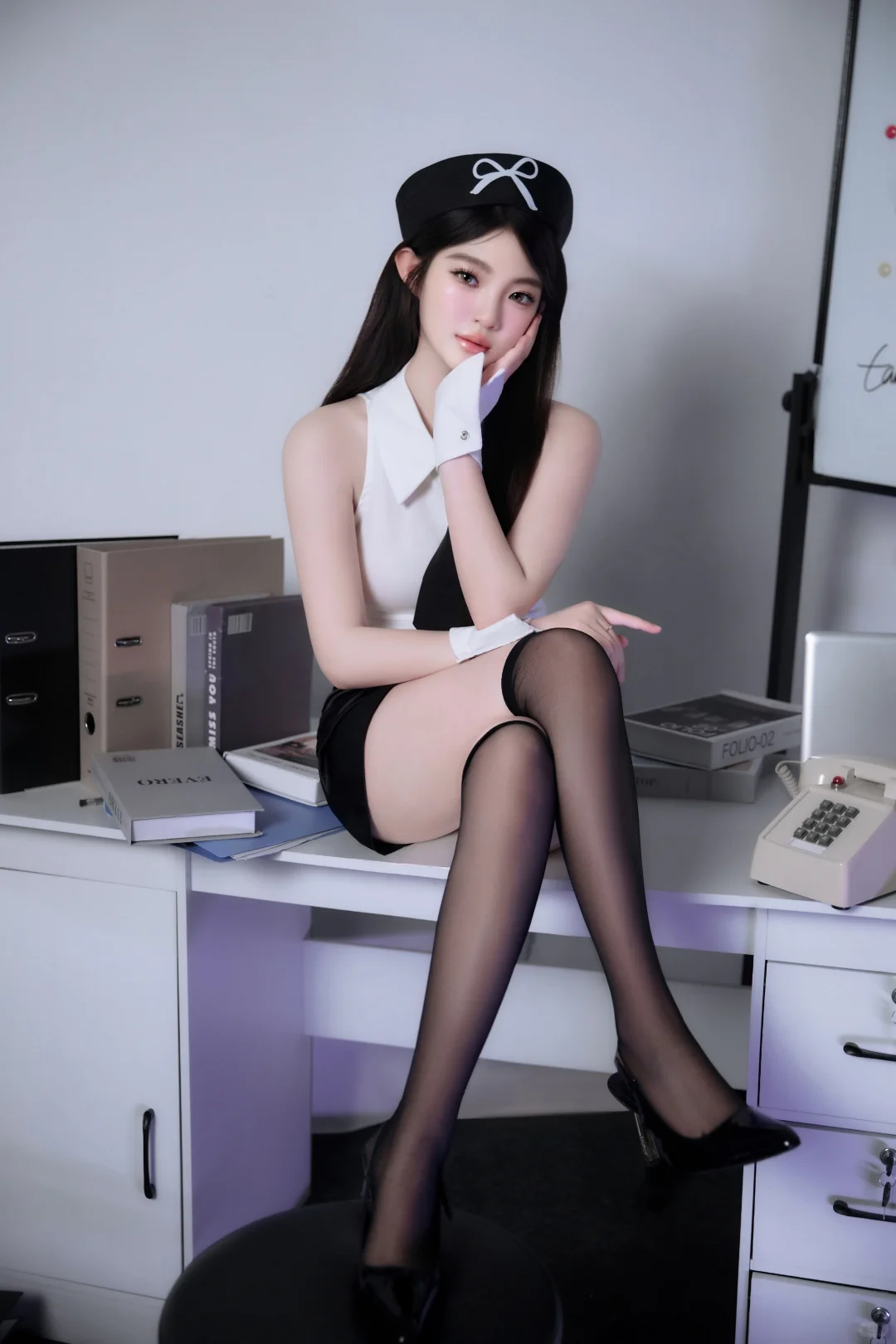 制服诱惑写真💼 解锁职场甜酷美学