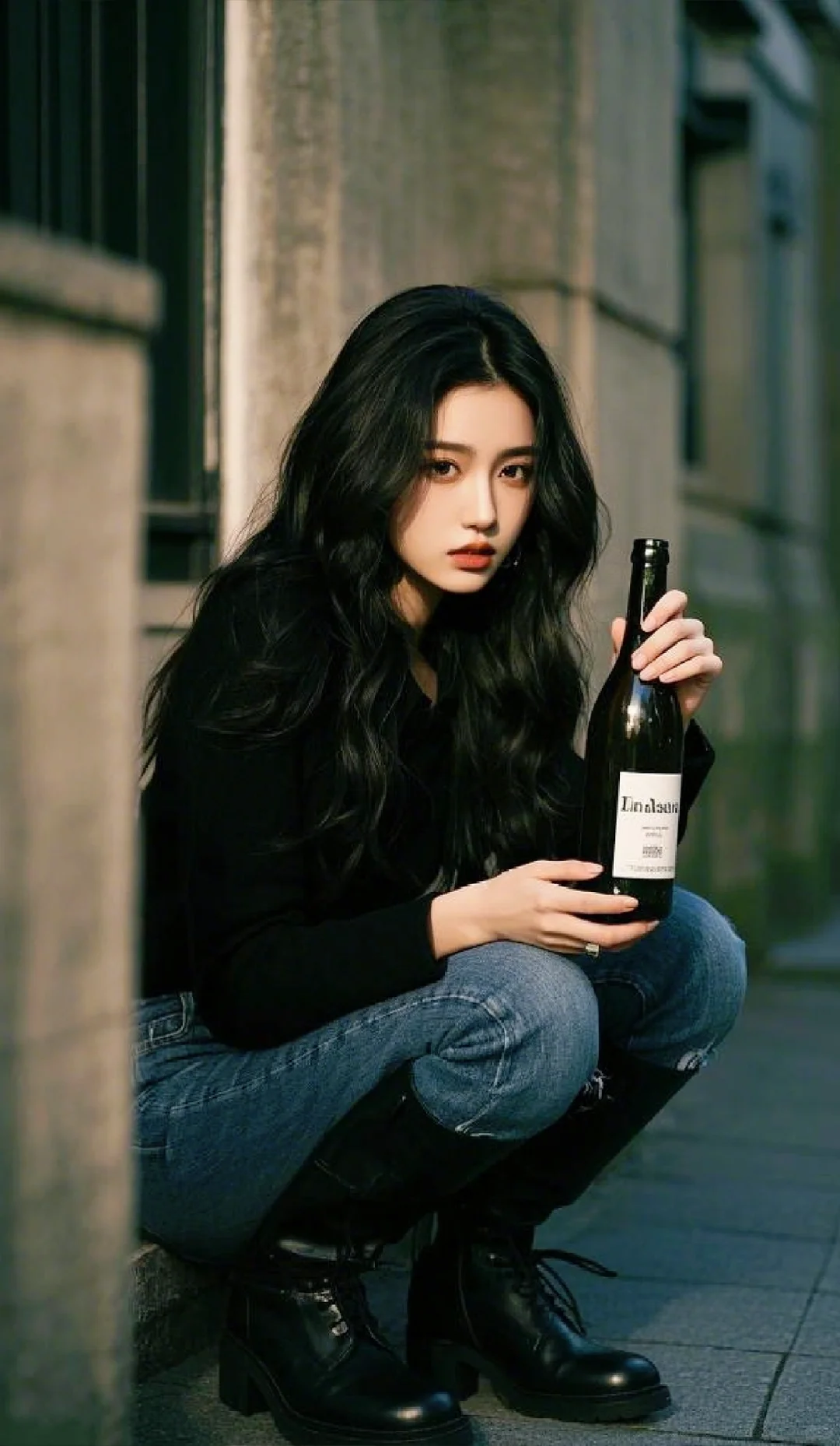 深夜街边买醉的那个女孩