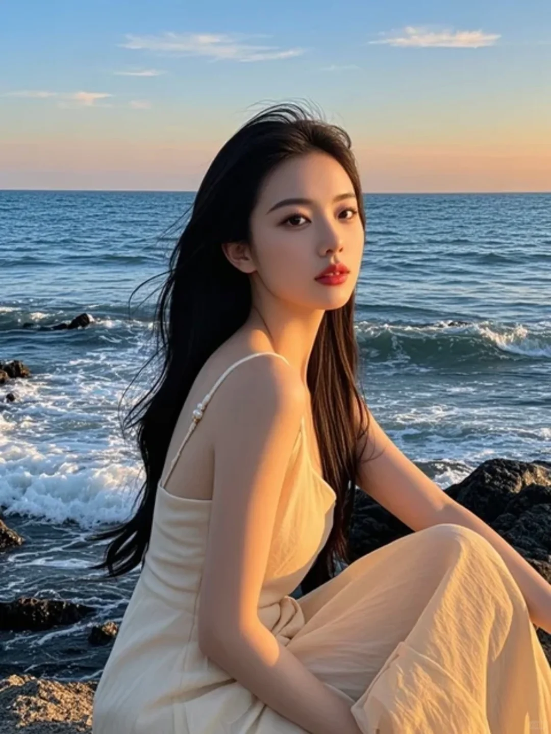 海边女孩 好运 头像分享