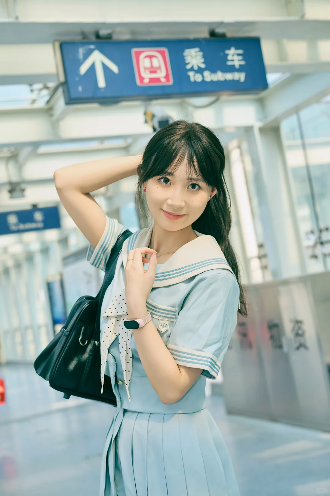 🚉【地铁站邂逅绝美jk写真】🧑‍🎓