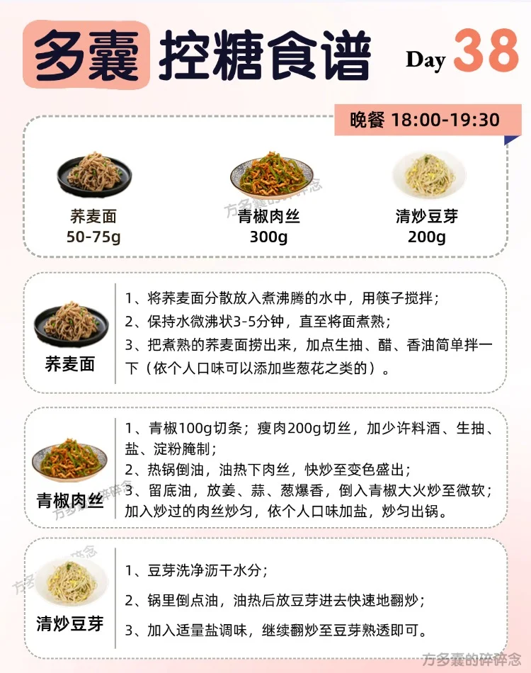 多囊控糖食谱 | 附做法（day38）