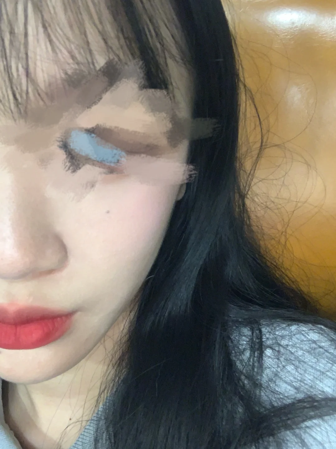 终于找到baby早期照片中类似腮红了!