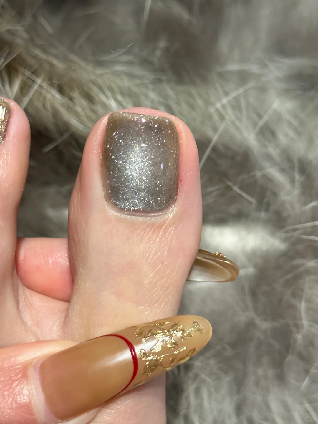 💅猫眼做到脚上真的绝了！行走的珠宝！！