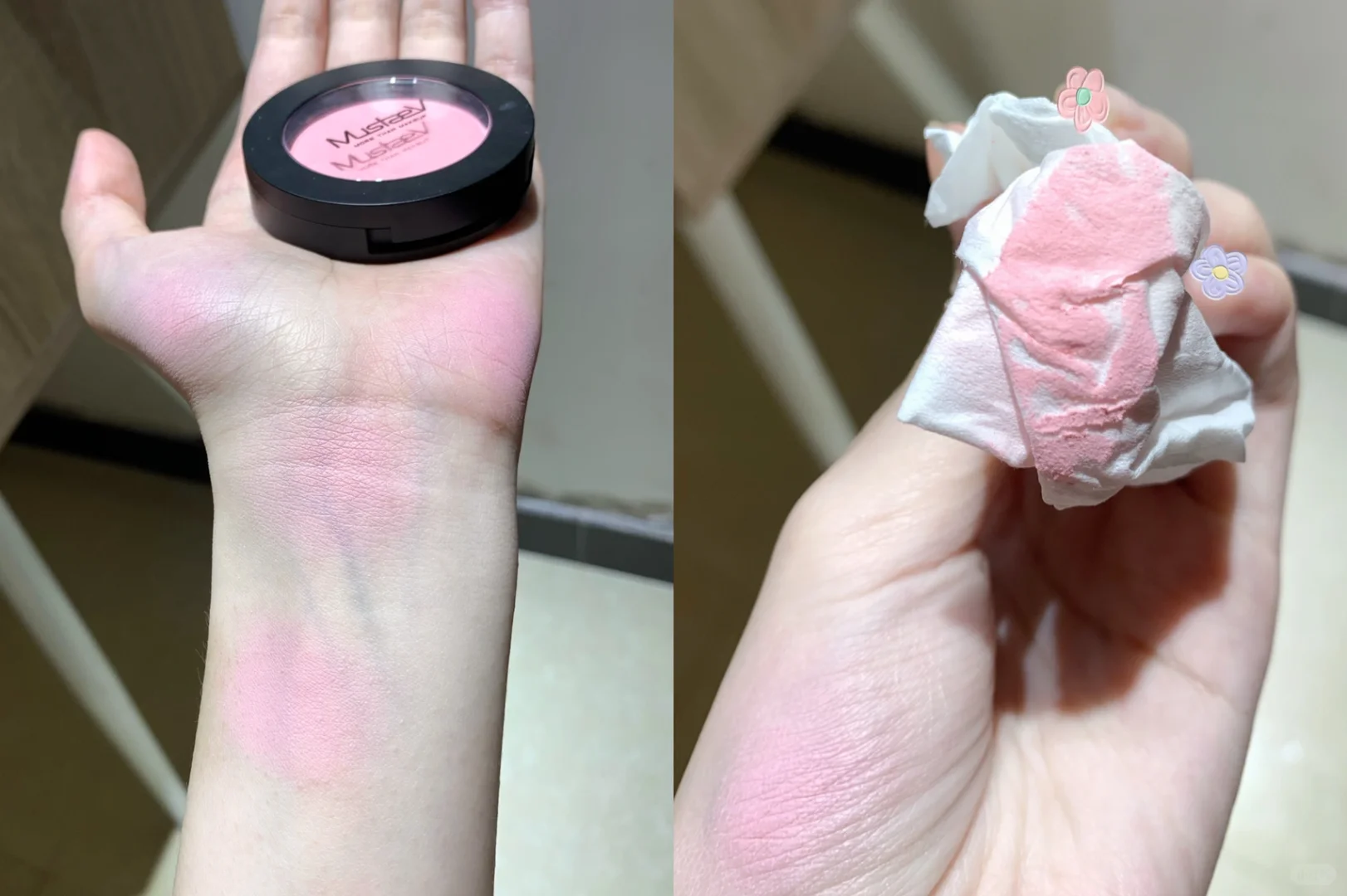 终于找到baby早期照片中类似腮红了!