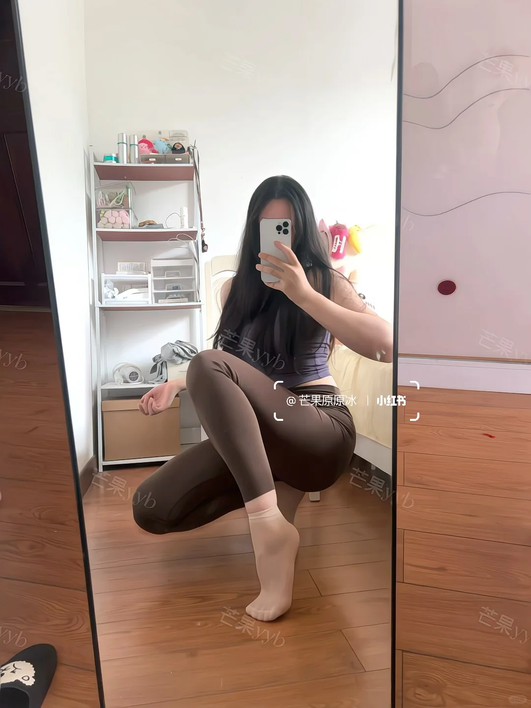 瑜伽裤和短肉丝绝配ootd