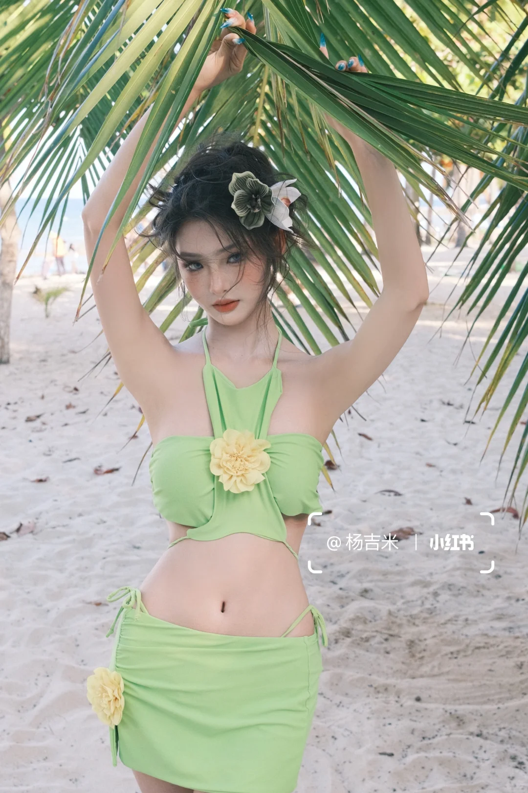 🌴海岛度假｜被问爆的青柠绿比基尼套装