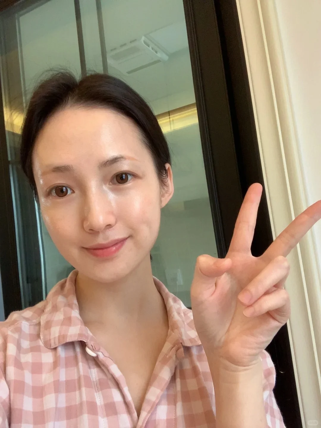 34岁，早睡＋排血瘀一年，素颜live变化绝了