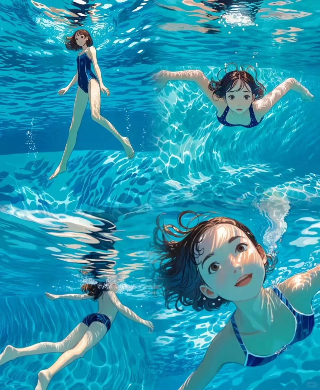 潜入游泳池的海的女儿🦋