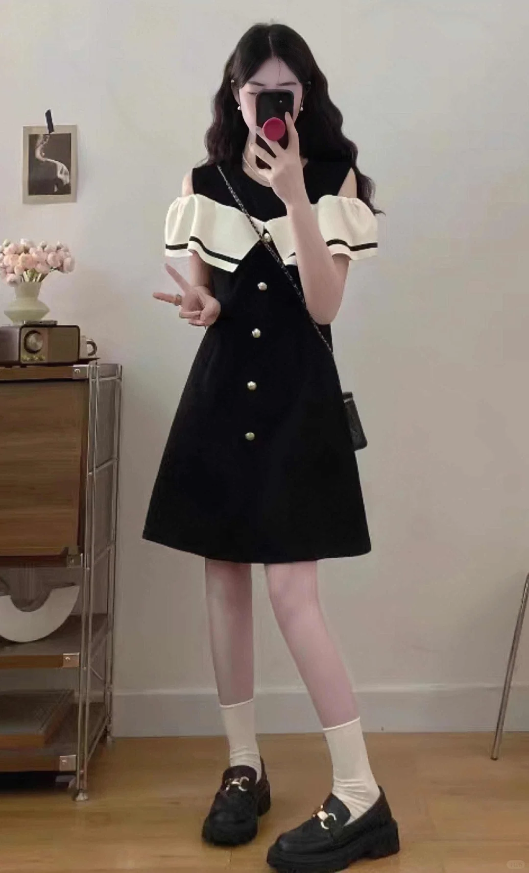 露肩小性感连衣裙真的爱了～