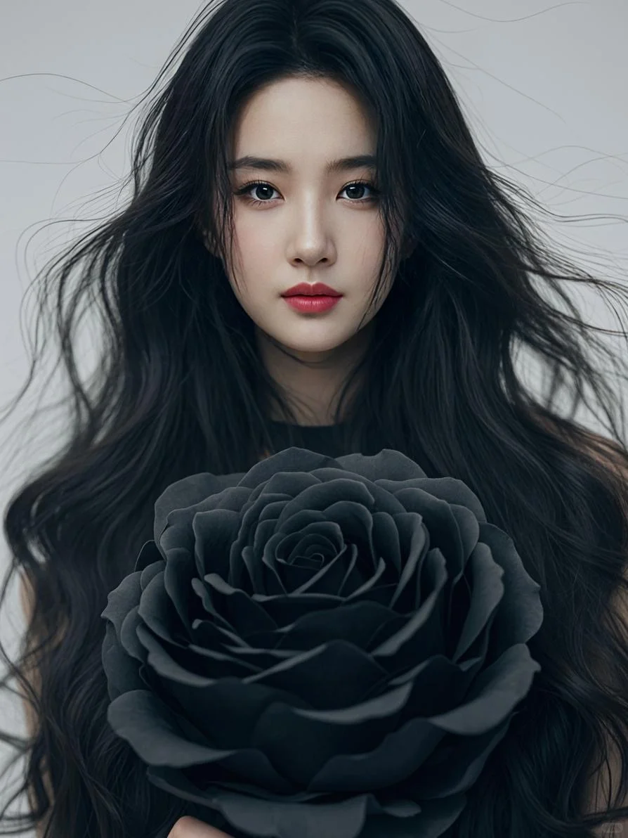 清冷感暗黑系氛围女生写真图集