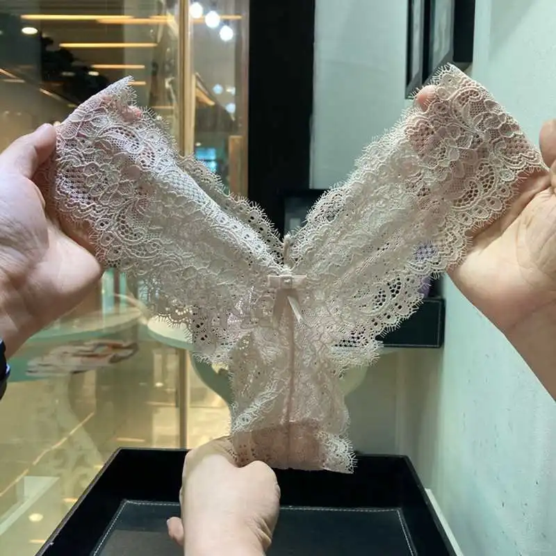 夏日私语🌸性感蕾丝低腰宽T裤来袭